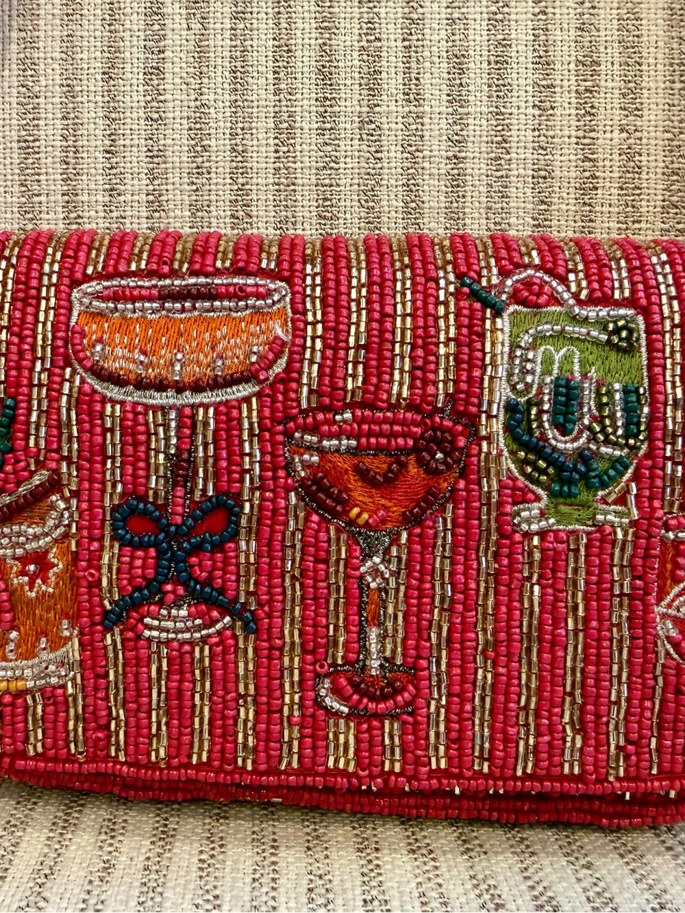 New Made in India Beaded Shoulder Drink Bag - Picture 4 of 16